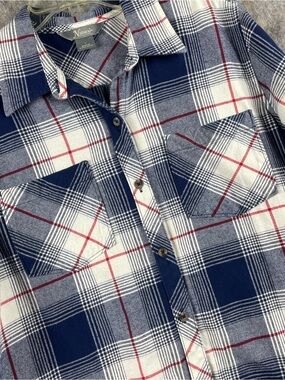 Natural Reflections Classic Flannel Layering Country Camping Outdoor Shirt  Sz L